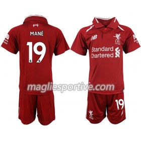 Completo Calcio Liverpool MANE 19 Bambino Divisa Prima 2018/2019